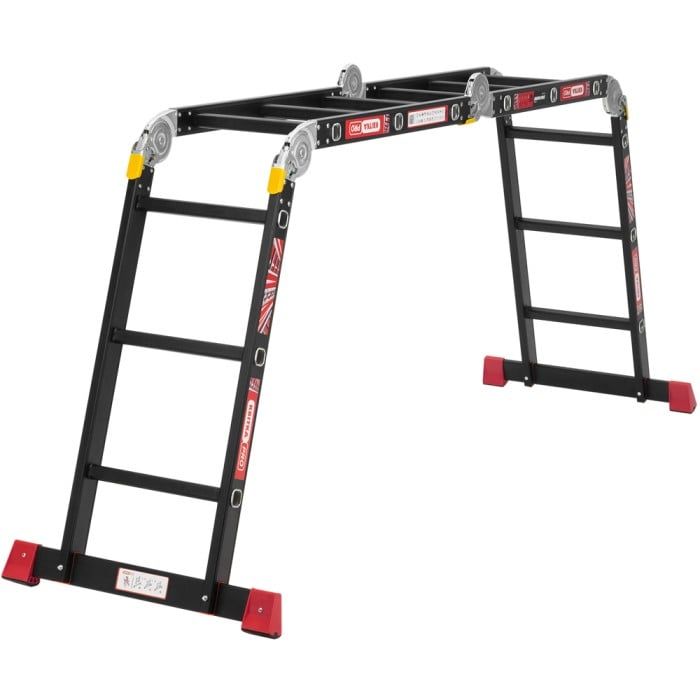 Драбина-трансформер алюмінієва Квітка PRO HD BLACK (4х3 сходинки) (110-9039)