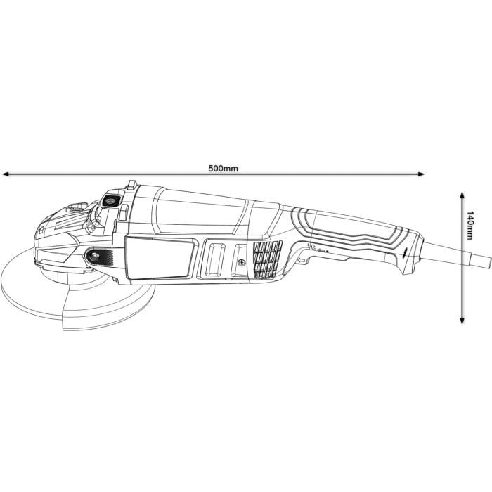 Угловая шлифмашина Bosch GWS 2200 Professional (2.2 кВт, 230 мм) (06018C1320)