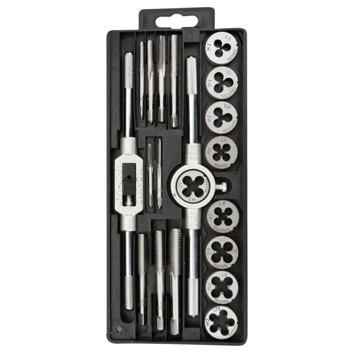 Набор метчиков и плашек Topex (M3-M12, 20 шт.) (14A425)