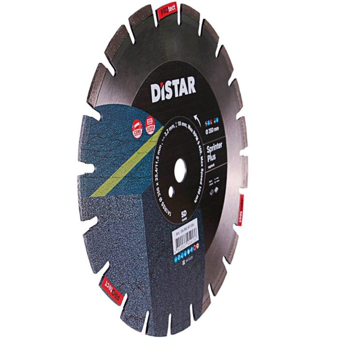 Круг алмазный отрезной Distar Sprinter Plus 1A1RSS/C1S-W (350x25.4, сегментный) (12485087024)