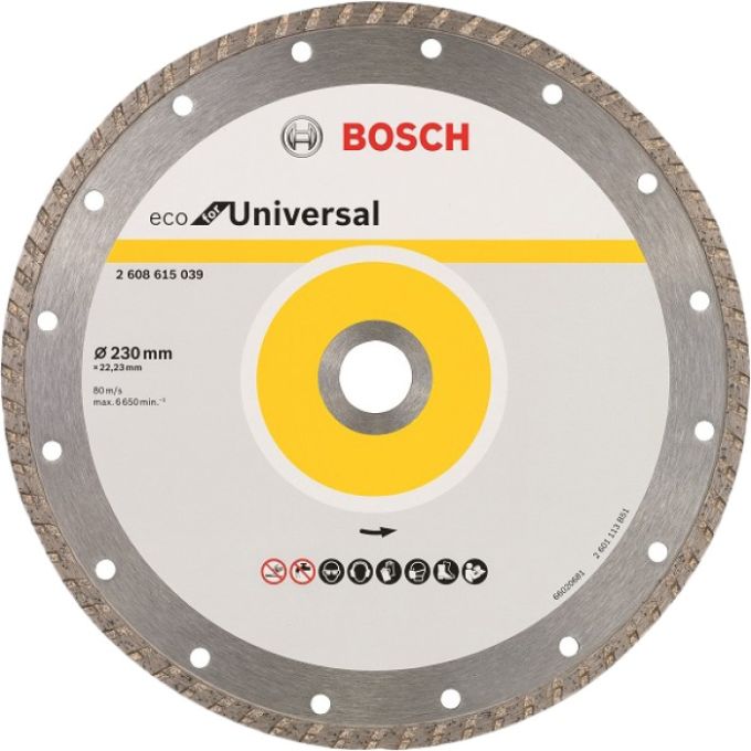 Алмазний відрізний круг по бетону Bosch ECO Universal (230х22.23) (2608615048)