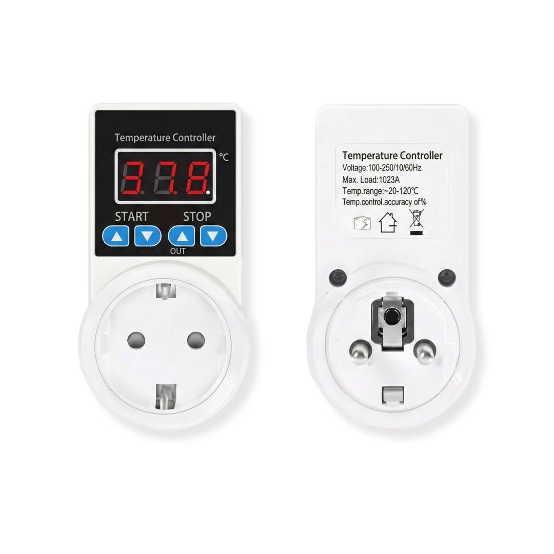 Розетка-термостат, цифровий регулятор температури, розетка 110 В, 220 В, датчик NTC
