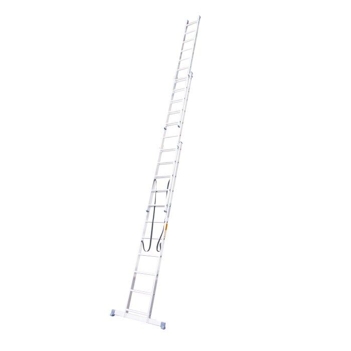 Лестница алюминиевая 3-х секционная BLUETOOLS Expert (3х11 ступеней) (160-9028)