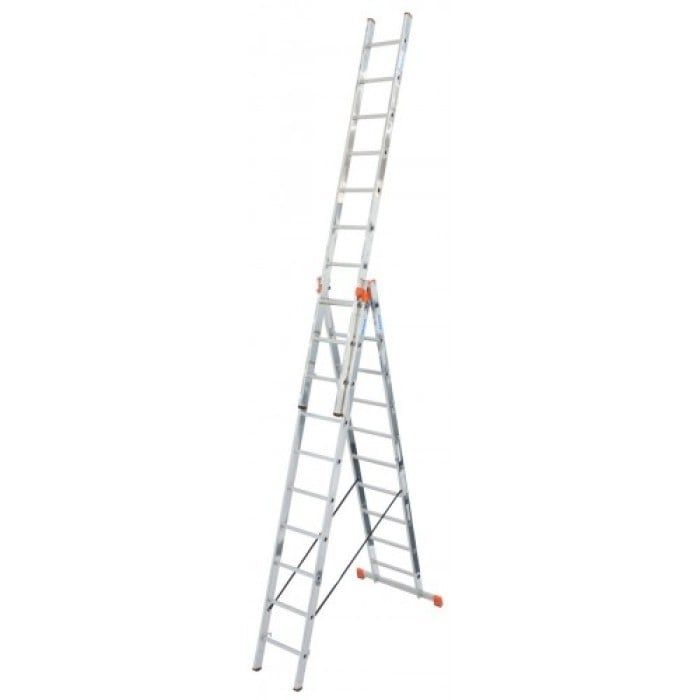 Универсальная 3-секционная лестница KRAUSE Tribilo (3х10 ступенек) (129680)