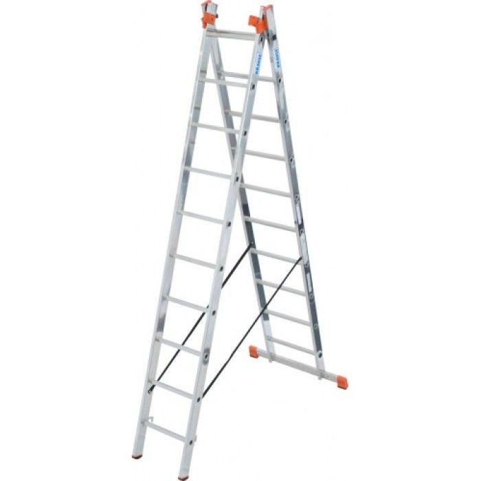 Универсальная 3-секционная лестница KRAUSE Tribilo (3х10 ступенек) (129680)