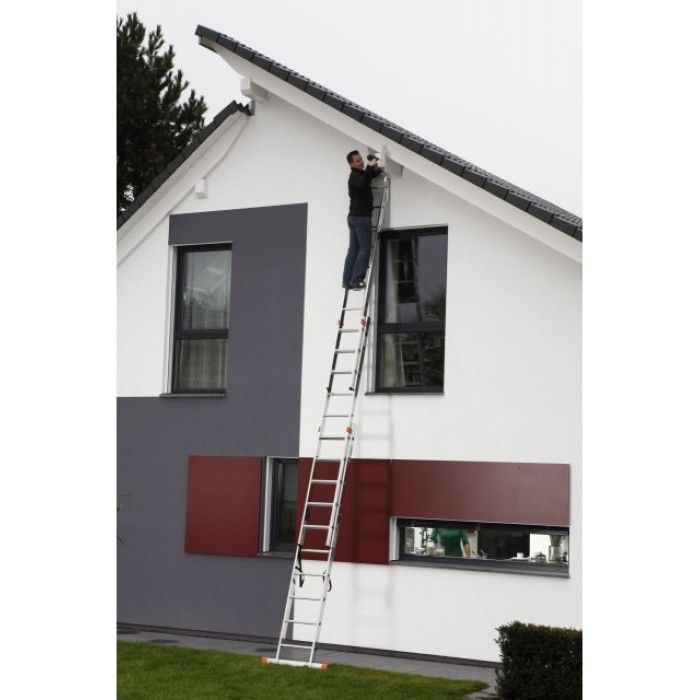 Универсальная 3-секционная лестница KRAUSE Tribilo (3х10 ступенек) (129680)