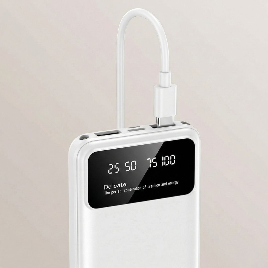 Портативний акумулятор Oarmio-21 10000 мАг із вбудованим дротом