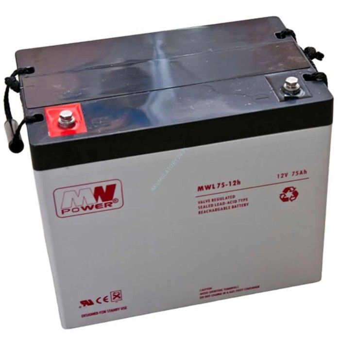 Гелевий акумулятор MW POWER MWL 75-12h для ДБЖ (12 В, 75 А*год)