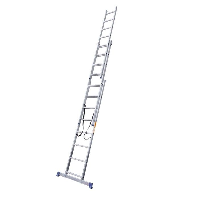 Лестница алюминиевая 3-х секционная BLUETOOLS Expert (3х8 ступеней) (160-9025)