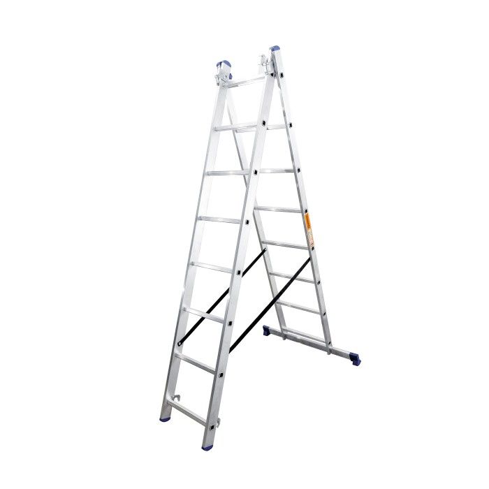 Лестница алюминиевая 3-х секционная BLUETOOLS Expert (3х8 ступеней) (160-9025)