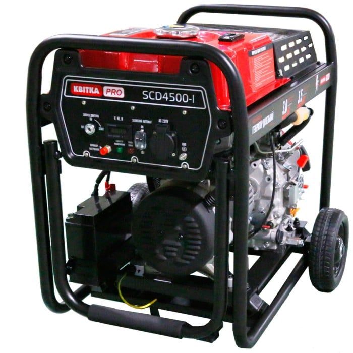 Дизельний генератор КВІТКА PRO SCD4500E + олива (4 кВт) (110-7009)