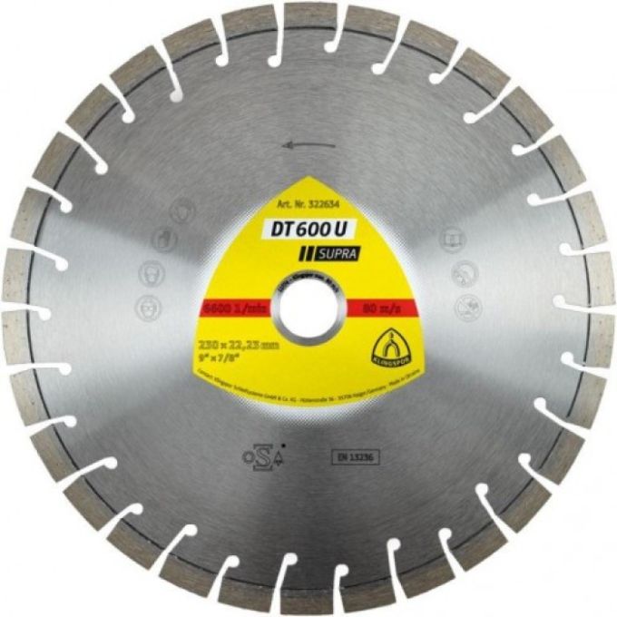 Klingspor Круг алмазный отрезной Supra DT 600 U 350х20 универсал алмазный отрезной Supra DT 600 U 350х20