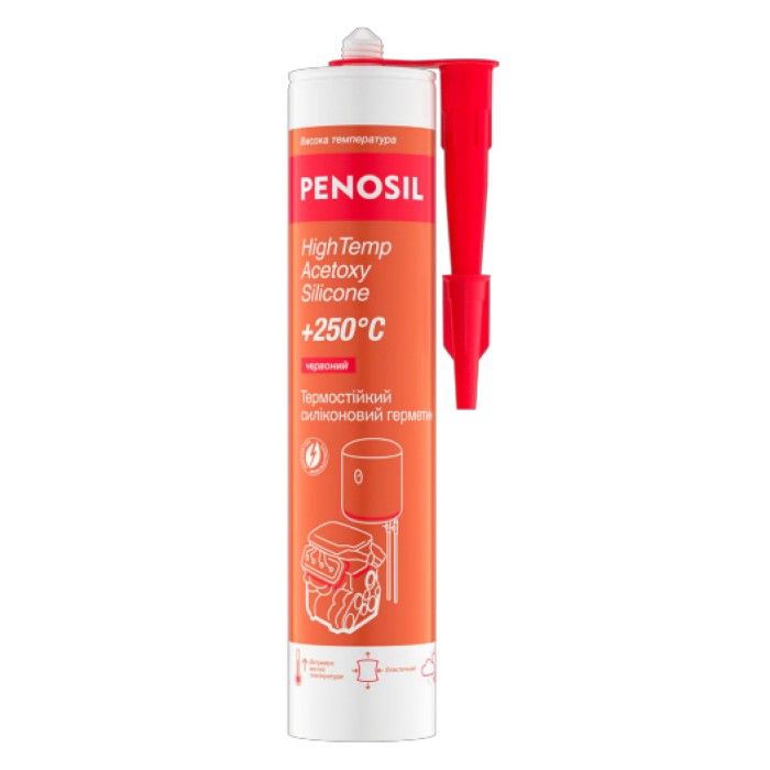 Герметик силиконовый Penosil HighTemp Acetoxy Silicone 250°C (310 мл, красный) (H4836)