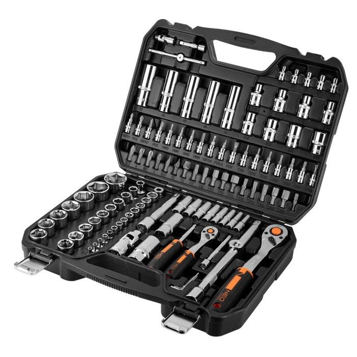 Набор сменных головок NEO Tools (1/2", 1/4", 110 шт.) (10-066)