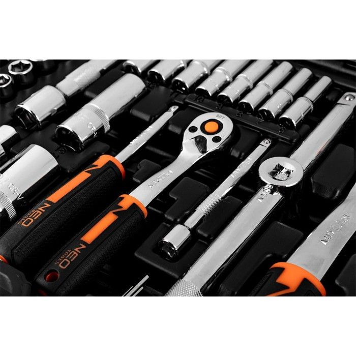 Набор сменных головок NEO Tools (1/2", 1/4", 110 шт.) (10-066)