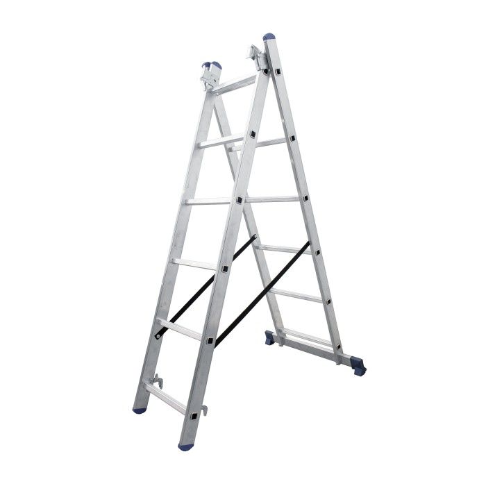 Лестница алюминиевая 3-х секционная BLUETOOLS Expert (3х12 ступеней) (160-9029)