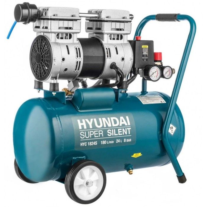 Компресор Hyundai HYC 1824S (1 кВт, 180 л/хв, 24 л)
