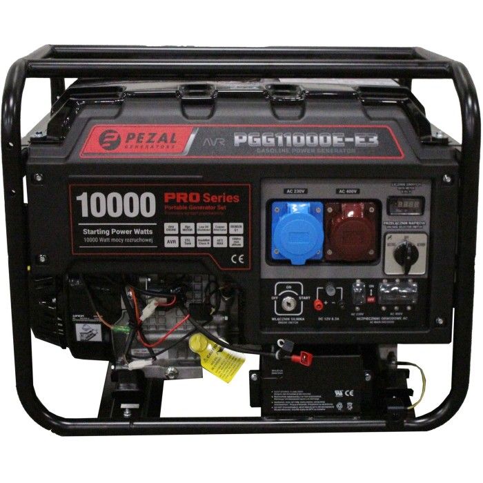 Бензиновый генератор PEZAL PGG11000E-E3 + масло (8.5 кВт, ~3ф, 400 В)