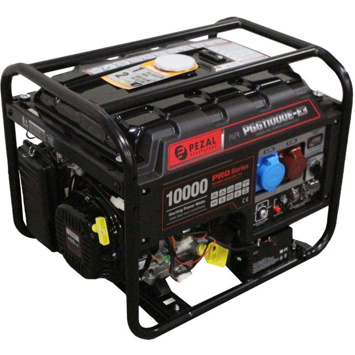 Бензиновый генератор PEZAL PGG11000E-E3 + масло (8.5 кВт, ~3ф, 400 В)