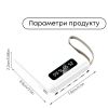 Портативний акумулятор із вбудованим кабелем, білий, 8000 мАг