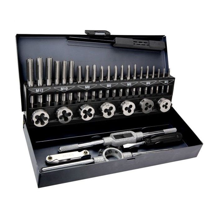 Набор метчиков и плашек Topex (M3-M12, 32 шт.) (14A426)