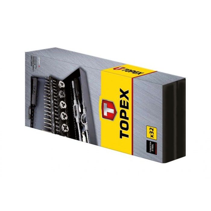 Набор метчиков и плашек Topex (M3-M12, 32 шт.) (14A426)