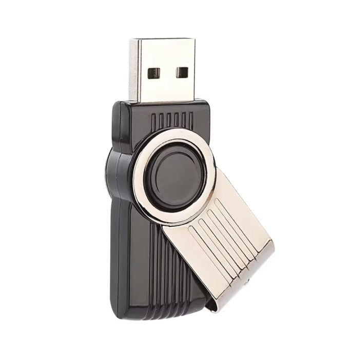 Металлическая USB флешка 64 ГБ черная — быстрый USB 2.0 накопитель для фото и файлов