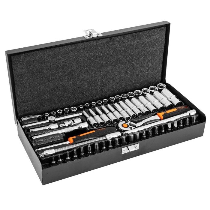 Набор головок торцевых NEO Tools (1/4", 63 шт.) (10-008)