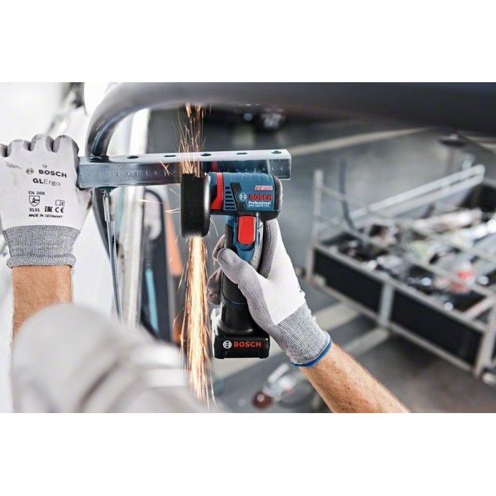 Акумуляторна кутова шліфувальна машина Bosch GWS 12V-76 Professional, 2 акб 3 Ah