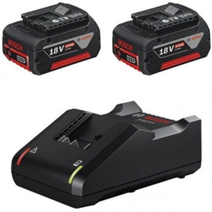 Комплект зарядного устройства Bosch GAL 18V-40 + 2 аккумулятора GBA (18 В, 4 A*ч) (1600A019S0)