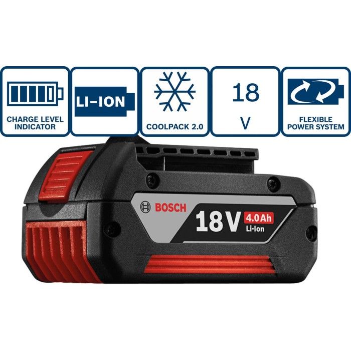 Комплект зарядного устройства Bosch GAL 18V-40 + 2 аккумулятора GBA (18 В, 4 A*ч) (1600A019S0)