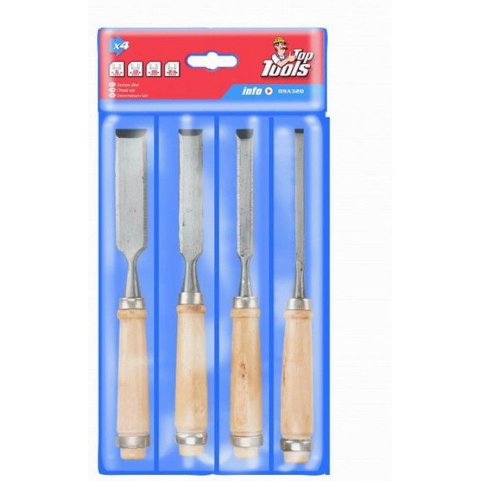Набір стамесок Top Tools (6-24 мм, 4 шт.) (09A320)