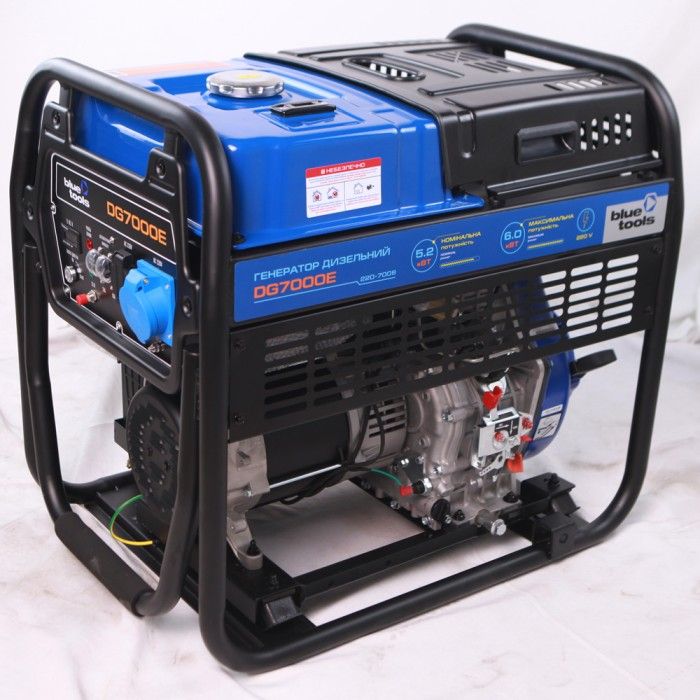 Генератор дизельний BLUETOOLS DG7000E + олива (6 кВт) (220-7008)