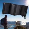 Сонячний зарядний пристрій 20W із швидкою зарядкою Q 3.0 USB 5V гнучка IP65 чорна, туризм, кемпінг