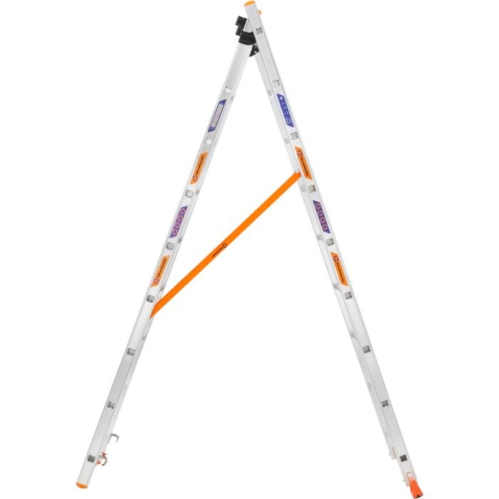 Лестница алюминиевая 3-х секционная BLUETOOLS (3х9 ступенек) (160-9006)