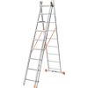 Лестница алюминиевая 3-х секционная BLUETOOLS (3х9 ступенек) (160-9006)