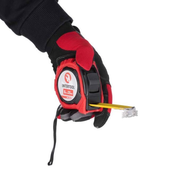 Рулетка з фіксатором 8м*25мм INTERTOOL "Магніт"