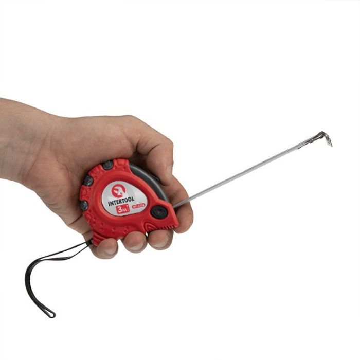 Рулетка з фіксатором 3м*16мм INTERTOOL "Супер Магніт"