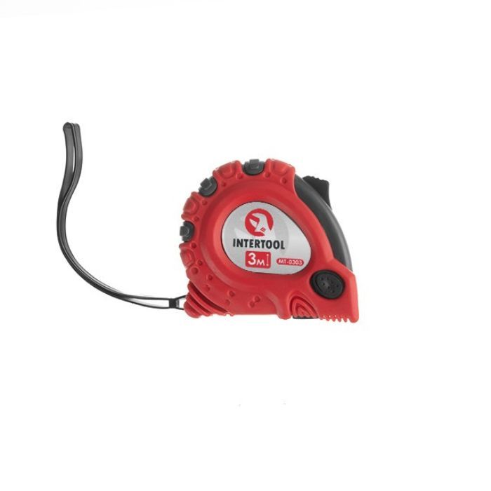 Рулетка з фіксатором 3м*16мм INTERTOOL "Супер Магніт"