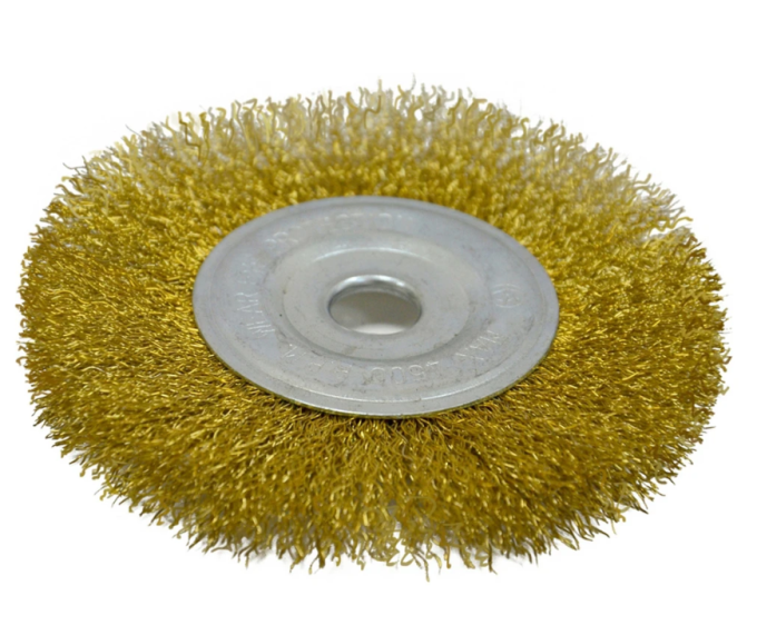 Щітка крацовка дискова, латунна, 100х16мм Spitce