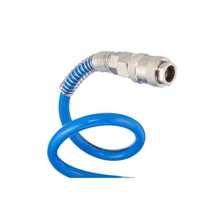 Шланг спіральний поліуретановий з швидкоз'ємними з'єднаннями 6,5х10 мм 15 м