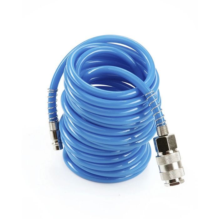 Шланг спіральний поліуретановий з швидкоз'ємними з'єднаннями 6,5х10 мм 20 м APRO