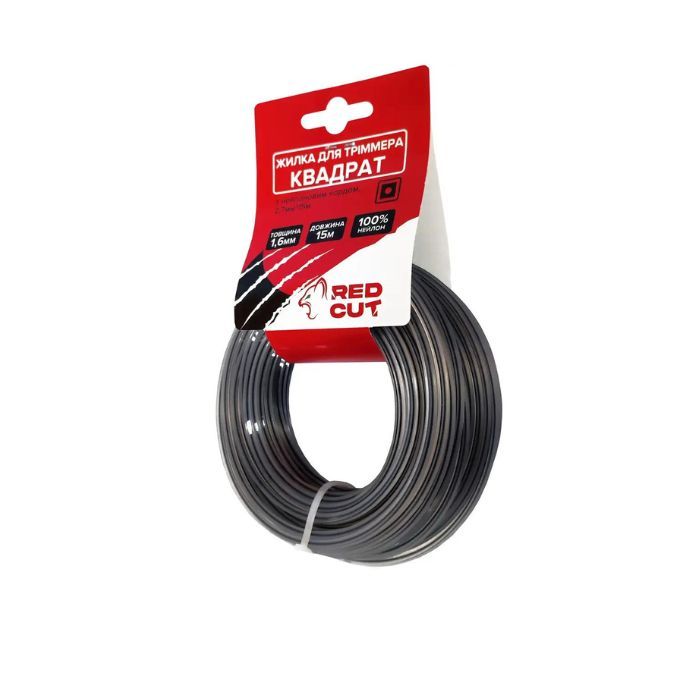 35-15516 Жилка для тримера Квадрат, нейлон. корд 1,6мм*15м 'Red Cut'