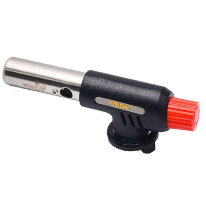 Пальник газовий VIROK з цанговим (швидким) з'єднанням. Piezo, ceramic [50/4]