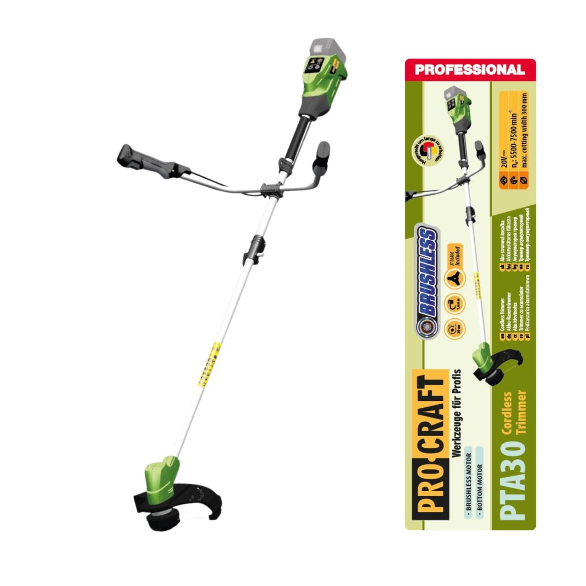 Акумуляторний триммер Procraft PTA30 (без АКБ та ЗП)