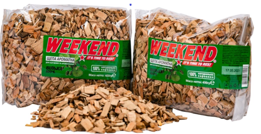 Щепа ароматна вільха TM"Weekend", 0,4кг