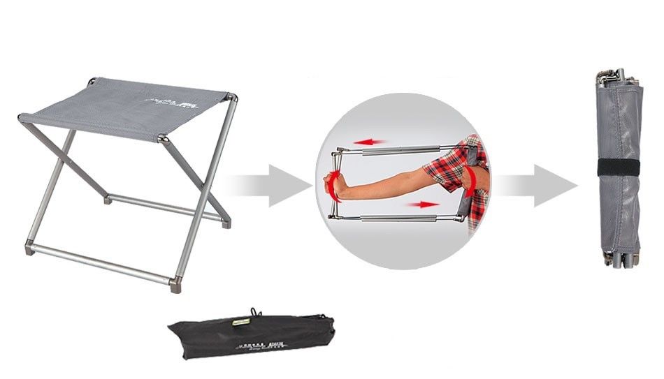 Складний стілець BRS-D21 сірий