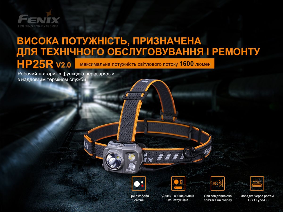 Фонарь налобный Fenix HP25R V2.0 Fenix HP25R V2.0
