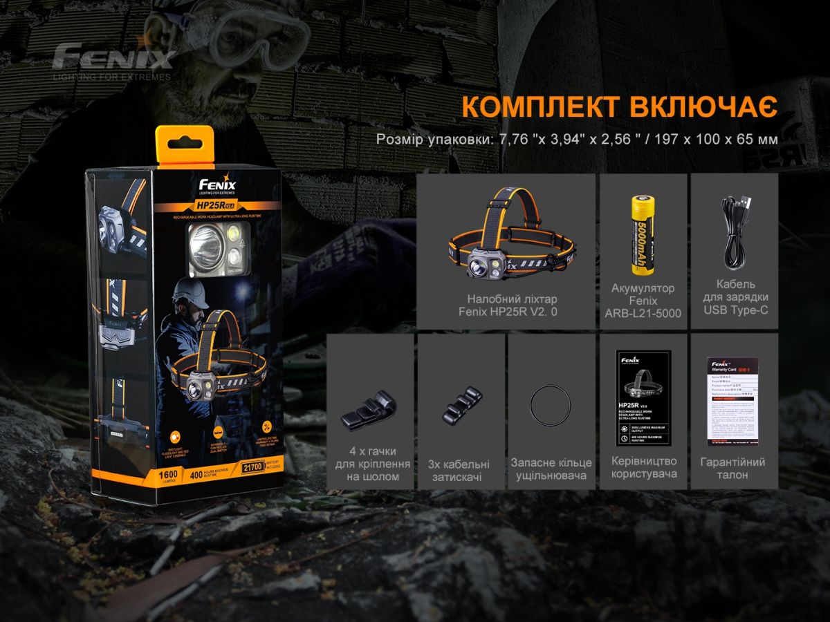 Фонарь налобный Fenix HP25R V2.0 Fenix HP25R V2.0