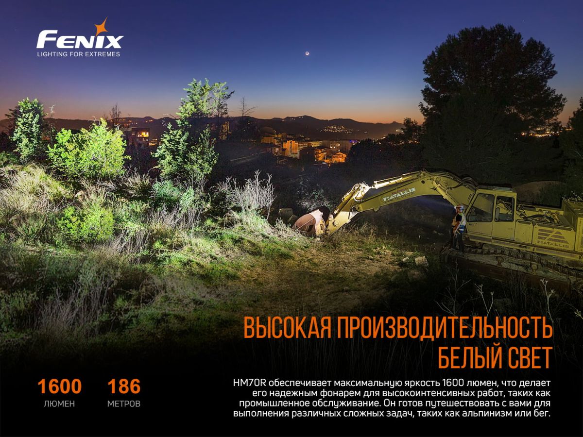 Фонарь налобный Fenix HM70R налобный Fenix HM70R